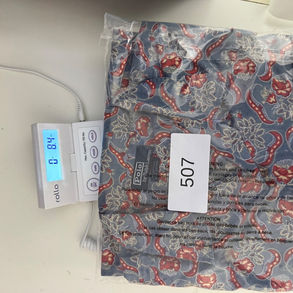 Vintage Polo Ralph Lauren Clayton Mens Blue Red Floral Paisley Cotton Camp 2XL - Picture 14 of 14